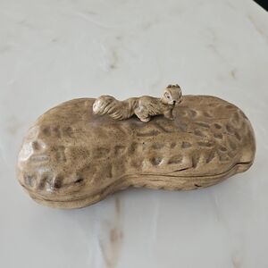 Artisan Ceramic Squirrel Figurine in Brown